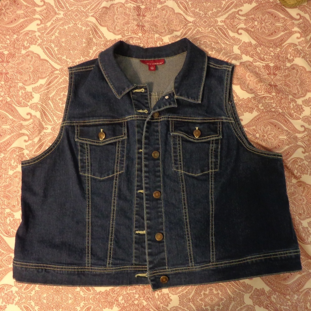 size 20 Jessica London jean vest